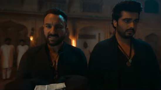 Saif Ali Khan and Arjun Kapoor in Bhoot Police.