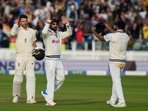 London: India's Virat Kohli, centre, celebrates, after India won the 2nd test against England at Lord's. London: India's Virat Kohli, centre, celebrates, after India won the 2nd test against England at Lord's.