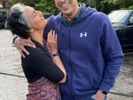 Lara Dutta with her husband Mahesh Bhupathi.
