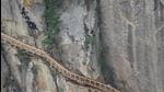 The Gartang Gali wooden bridge located at a height of 11,000 feet in Nelong Valley in Uttarkashi district near Indo-China border. (Sourced)