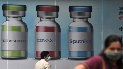 An advertisement outside Wockhardt Hospital displays the three Covid-19 vaccines available, in Mumbai on July 15. (HT file photo) An advertisement outside Wockhardt Hospital displays the three Covid-19 vaccines available, in Mumbai on July 15. (HT file photo)
