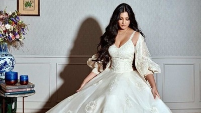 Sharing images of Rhea Kapoor, the designer duo also captioned, "Wishing our favourites Rhea Kapoor and Karan Boolani a fabulous journey ahead!" (Instagram) Sharing images of Rhea Kapoor, the designer duo also captioned, "Wishing our favourites Rhea Kapoor and Karan Boolani a fabulous journey ahead!" (Instagram)