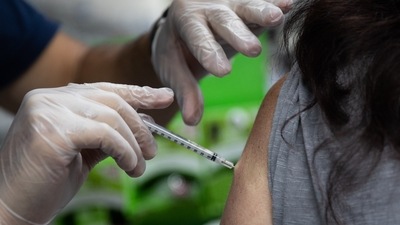 When vaccinated people did get infected with delta, they had similar levels of virus in their bodies as those who hadn’t had their shots. (Bloomberg file photo)