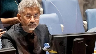 Jaishankar reached New York on Monday to preside over two high-level meetings of the UNSC on UN peacekeeping and terrorism. (ANI Photo)