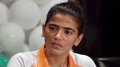 Indian women's hockey team goalkeeper Savita (PTI) Indian women's hockey team goalkeeper Savita (PTI)