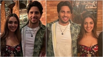 Shershaah actor Kiara Advani celebrates with Sidharth Malhotra in ₹26k printed maxi dress (Instagram/@sidmalhotra_nation) Shershaah actor Kiara Advani celebrates with Sidharth Malhotra in ₹26k printed maxi dress (Instagram/@sidmalhotra_nation)