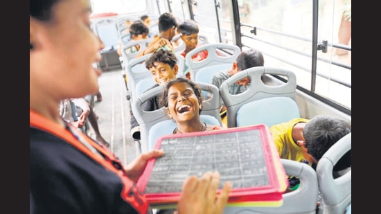 Mathematics lecturer Mamta Paliwal keeps the atmoshphere light in the classroom and adopts play-way method of teaching. (Reuters/Representational)