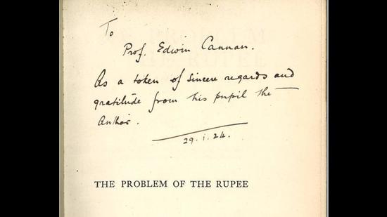 Edwin Cannaan guided Ambedkar through the tense submission and re-submission of his doctoral thesis and the young scholar dedicated the work to his professor. (Ambedkar student file, LSE Library)