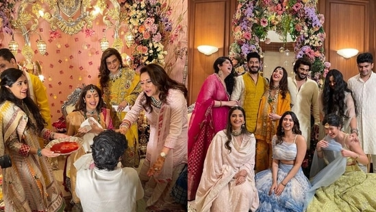 Sonam Kapoor, Arjun Kapoor, Khushi Kapoor, Shanaya Kapoor and other family members attend Antara Motiwala Marwah’s baby shower.