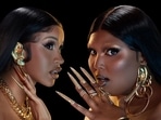 Cardi B and Lizzo in the Rumors video