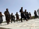 Taliban fighters patrolling in Kabul, Afghanistan on Thursday. Taliban fighters patrolling in Kabul, Afghanistan on Thursday.