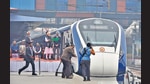 Prime Minister Narendra Modi flags off Vande Bharat Express, at New Delhi Railway Station on February 15, 2019. (Sanjeev Verma/HT PHOTO) Prime Minister Narendra Modi flags off Vande Bharat Express, at New Delhi Railway Station on February 15, 2019. (Sanjeev Verma/HT PHOTO)
