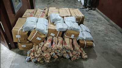 The IEDs and gelatin sticks seized by the police (Meghalaya Police) The IEDs and gelatin sticks seized by the police (Meghalaya Police)