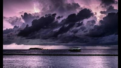 A picture from Maldives showcasing incredible thunderstorms. (Photo: Auditya Vanketsh) A picture from Maldives showcasing incredible thunderstorms. (Photo: Auditya Vanketsh)