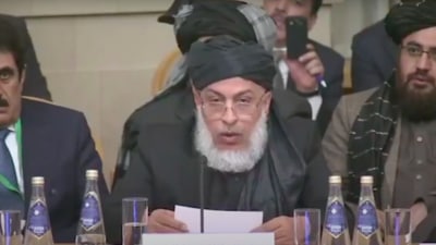 Senior Taliban leader Sher Mohammed Abbas Stanekzai. (Source: Tolo News) Senior Taliban leader Sher Mohammed Abbas Stanekzai. (Source: Tolo News)