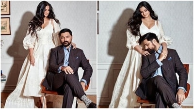Rhea Kapoor with her husband Karan Boolani. Rhea Kapoor with her husband Karan Boolani.