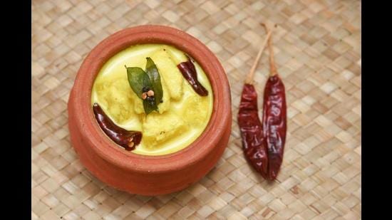 Pineapple Pachadi is one of the dishes served during Onam Sadhya. (Photo: Shutterstock) Pineapple Pachadi is one of the dishes served during Onam Sadhya. (Photo: Shutterstock)