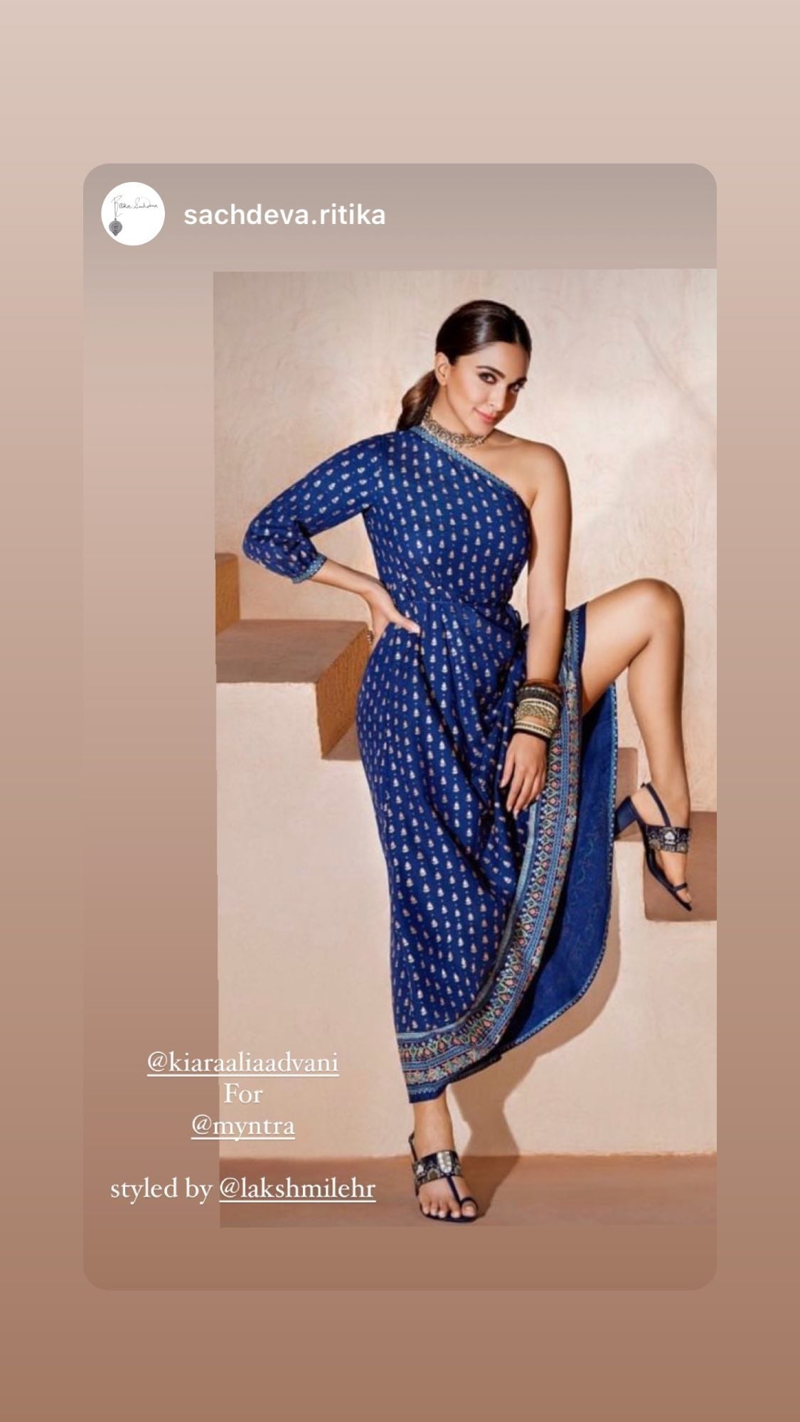 Shershaah star Kiara Advani for Myntra(Instagram/lakshmilehr)