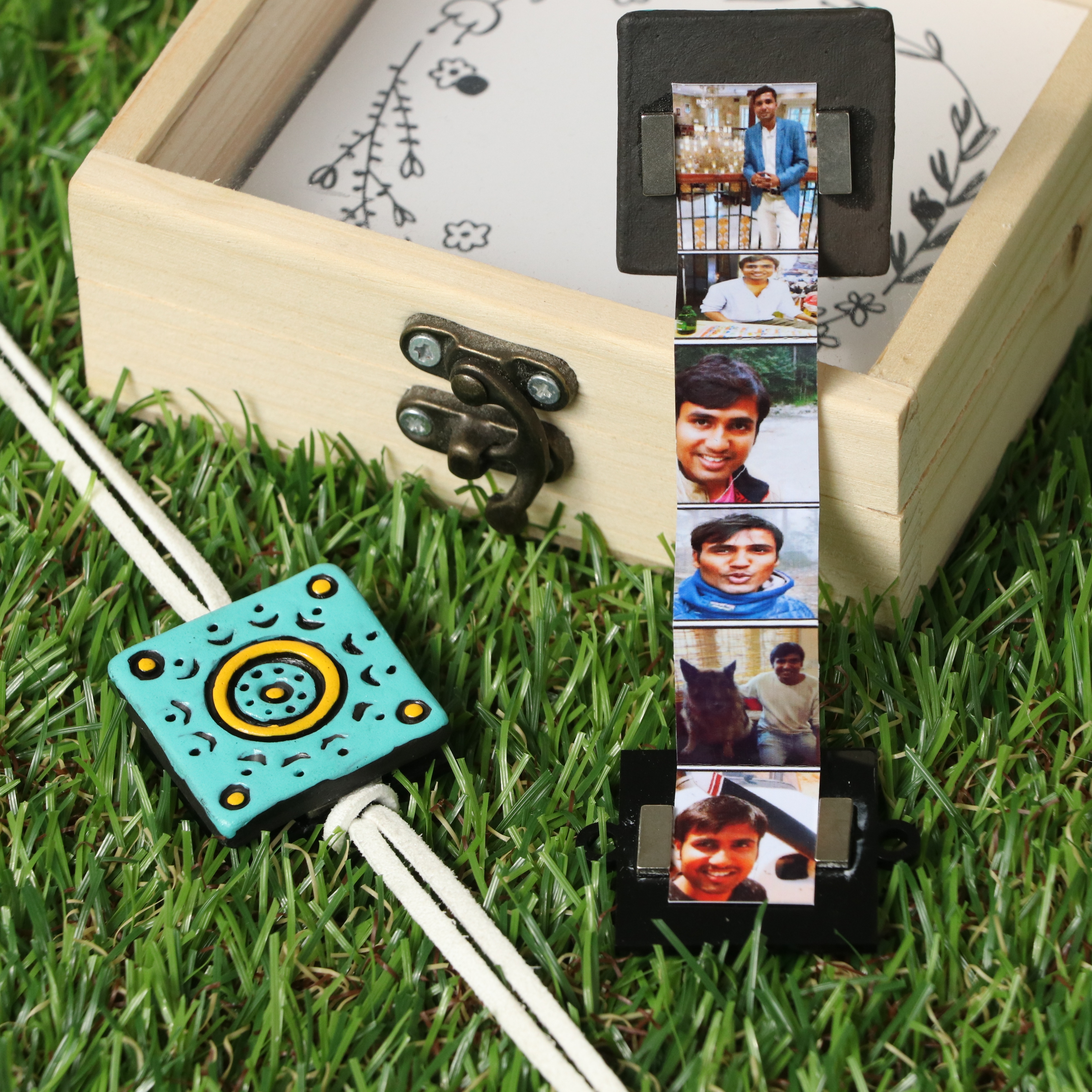 The Secret Photo Rakhi contains some of your favourite photos. The Secret Photo Rakhi contains some of your favourite photos.