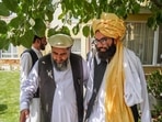A Taliban delegation led by the head of the negotiating team Anas Haqqani (R) meeting with former Afghan government officials in Afghanistan. A Taliban delegation led by the head of the negotiating team Anas Haqqani (R) meeting with former Afghan government officials in Afghanistan.