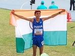 Amit Khatri wins silver medal in the 10km race walk for men at the World U-20 Athletics Championship