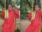 Congress leader Shashi Tharoor enjoying the Onam swing tradition Congress leader Shashi Tharoor enjoying the Onam swing tradition