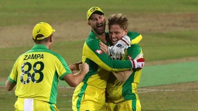 Australia's Nathan Ellis celebrates. File (REUTERS)