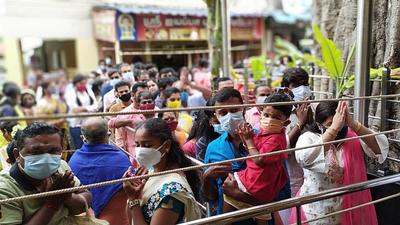 Devotees gather to offer prayer on the occasion of the Onam festival at Sri Ayyappa Temple in Coimbatore on Saturday. (ANI) Devotees gather to offer prayer on the occasion of the Onam festival at Sri Ayyappa Temple in Coimbatore on Saturday. (ANI)