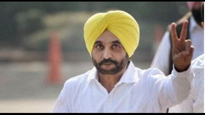 Aam Aadmi Party’s Punjab president Bhagwant Mann.