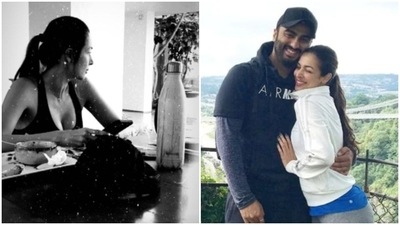 Arjun Kapoor with Malaika Arora.