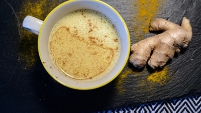 Golden milk: Boil 1/4tsp of turmeric in one glass of cow milk for 3-4 minutes and consume it. Most of us just add turmeric in hot milk instead of boiling it but it's important to give it a nice boil for best results. Golden milk has antioxidant and antimicrobial properties, which are known to help clear respiratory tract. (Pixabay) Golden milk: Boil 1/4tsp of turmeric in one glass of cow milk for 3-4 minutes and consume it. Most of us just add turmeric in hot milk instead of boiling it but it's important to give it a nice boil for best results. Golden milk has antioxidant and antimicrobial properties, which are known to help clear respiratory tract. (Pixabay)