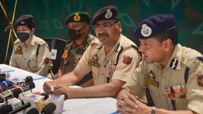 J&K DGP Dilbagh Singh addresses a press conference. (PTI) J&K DGP Dilbagh Singh addresses a press conference. (PTI)