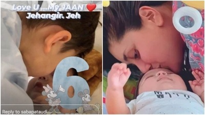 Kareena Kapoor's son Jeh turned six months old.