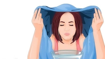 Inhaling steam: To open your airways and drain out mucus, taking steam is extremely beneficial. You can add ajwain to hot water for clearing lungs. (Pinterest) Inhaling steam: To open your airways and drain out mucus, taking steam is extremely beneficial. You can add ajwain to hot water for clearing lungs. (Pinterest)