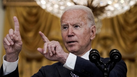 US president Joe Biden delivers remarks on evacuation efforts and the ongoing situation in Afghanistan during a speech in the East Room at the White House in Washington on August 20, 2021. (File Photo / REUTERS)