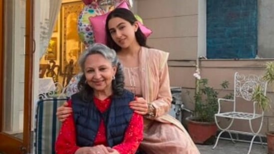 Sara Ali Khan is the paternal granddaughter of Mansoor Ali Khan Pataudi and Sharmila Tagore. Sara had revealed in one of her interviews that she is very lucky to have Sharmila Tagore as her grandmother because she is very warm and loving.(Instagram/@saraalikhan95)