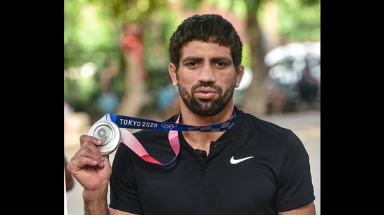 Tokyo Olympics silver medallist wrestler Ravi Dahiya. (PTI)
