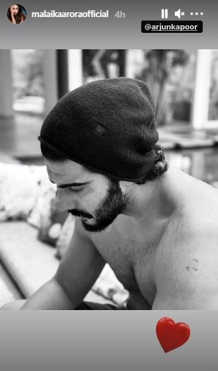 Malaika shared this picture of Arjun. Malaika shared this picture of Arjun.