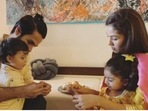 Mira Rajput's kids celebrated Raksha Bandhan. Mira Rajput's kids celebrated Raksha Bandhan.