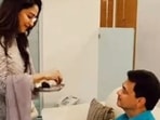 Madhuri Dixit with her brother and Yami Gautam with her brother Ojas on Raksha Bandhan. Madhuri Dixit with her brother and Yami Gautam with her brother Ojas on Raksha Bandhan.