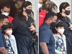Aishwarya Rai and her daughter Aaradhya at the Kalina airport in Mumbai on Sunday, Aishwarya Rai and her daughter Aaradhya at the Kalina airport in Mumbai on Sunday,