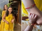 Dia Mirza shared photos of son Avyaan’s first Raksha Bandhan celebration. Dia Mirza shared photos of son Avyaan’s first Raksha Bandhan celebration.