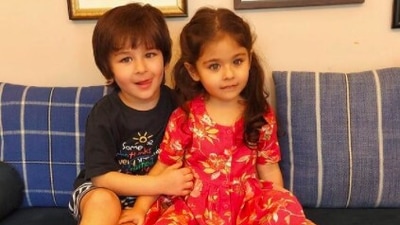 Taimur Ali Khan and Inaaya Kemmu are the best of friends. They both are lucky to have each other in their lives. (Instagram/@kareenakapoorkhan)