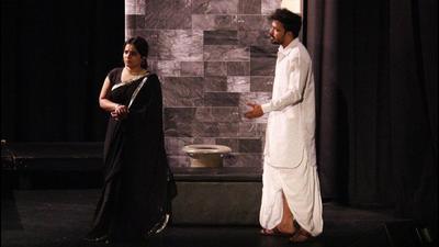 A secene from “Amar Photo Studio.” Audience would not accept certain emotions on play stage, like they do while watching a film. (HT PHOTO) A secene from “Amar Photo Studio.” Audience would not accept certain emotions on play stage, like they do while watching a film. (HT PHOTO)