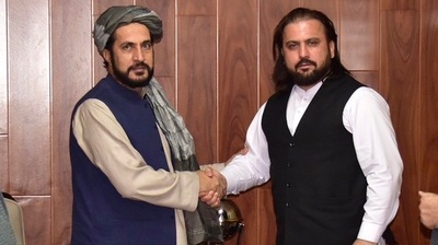 Azizullah Fazli (L) was on Sunday named acting chairman of the Afghanistan Cricket Board (Afghanistan Cricket Board / Twitter)