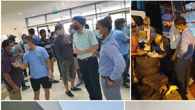 A batch of 135 Indians, who were evacuated from Kabul to Doha over past days, are being repatriated to India. (India in Qatar/Twitter) A batch of 135 Indians, who were evacuated from Kabul to Doha over past days, are being repatriated to India. (India in Qatar/Twitter)