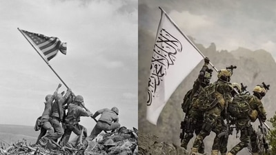 As can be seen from the photos, the Badri 313 unit has its fighters donned in US-made tactical gear, complete with night-vision goggles, camouflage, and combat equipment, to simulate the iconic World War II photograph. As can be seen from the photos, the Badri 313 unit has its fighters donned in US-made tactical gear, complete with night-vision goggles, camouflage, and combat equipment, to simulate the iconic World War II photograph.