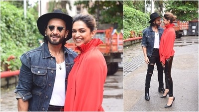 Needless to say, no one can carry the leather pants look with so much ease and style like the gorgeous Deepika Padukone. (HT Photo/Varinder Chawla)