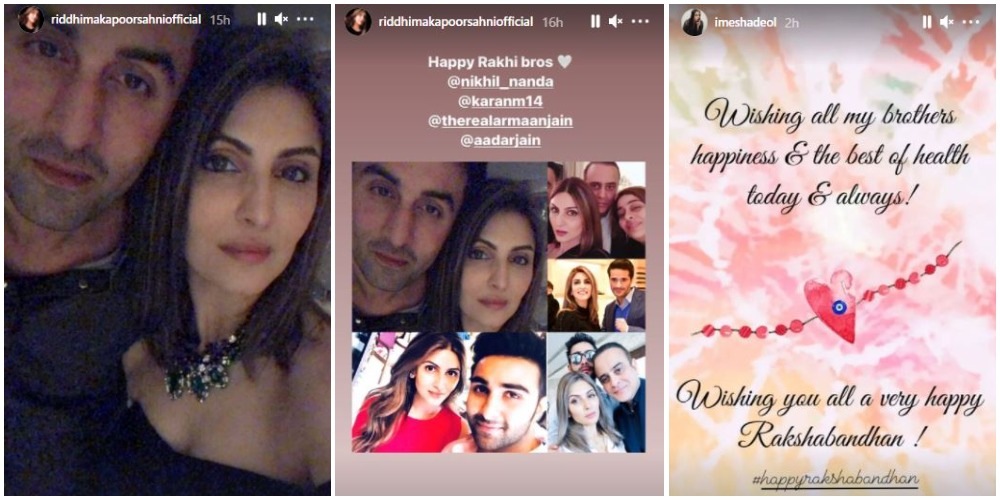 Riddhima Kapoor Sahni and Esha Deol's rakhi messages. Riddhima Kapoor Sahni and Esha Deol's rakhi messages.