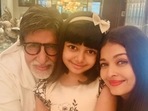 Amitabh Bachchan poses with Aishwarya Rai and Aaradhya. Amitabh Bachchan poses with Aishwarya Rai and Aaradhya.